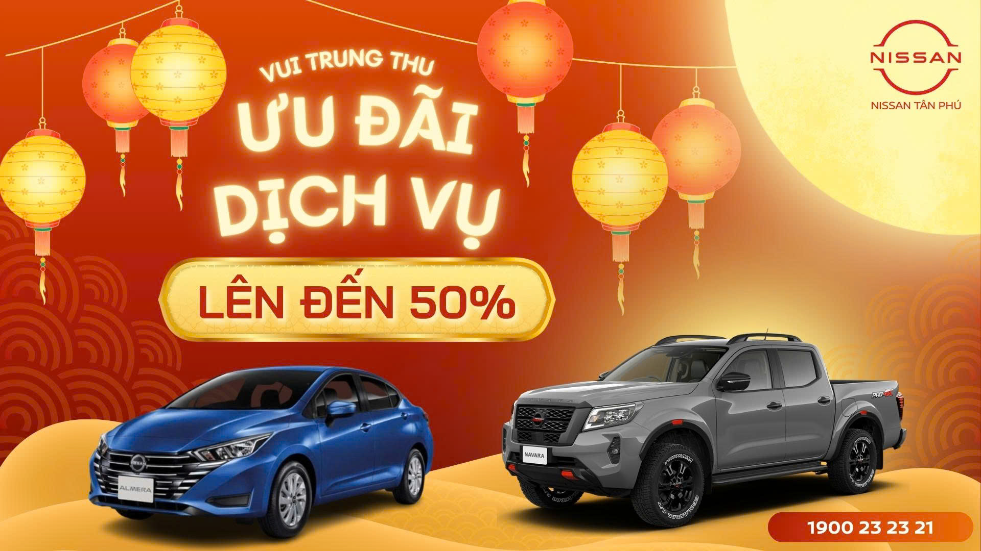 Ưu Đãi Dịch Vụ Nissan Tân Phú Tháng 10/2025 – Khuyến Mãi Trung Thu Lên Đến 50%