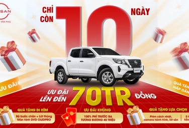 CHỈ CÒN 10 NGÀY – SỞ HỮU NISSAN NAVARA VỚI ƯU ĐÃI LÊN ĐẾN 70 TRIỆU ĐỒNG!