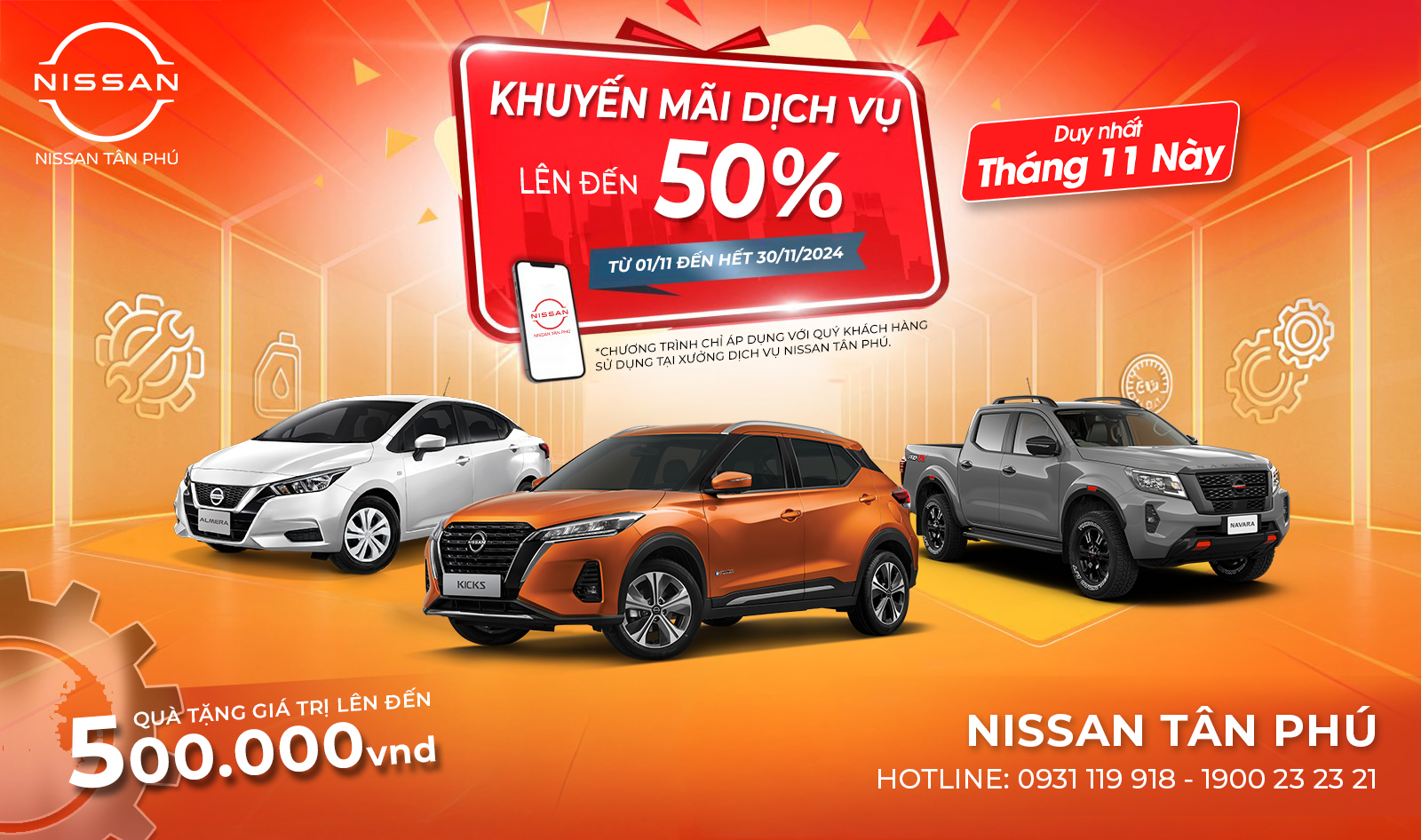 Bảo Dưỡng Xế Yêu – Nhận Ưu Đãi Lớn Đến 50% Tại Nissan Tân Phú Tháng 11