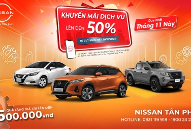 Bảo Dưỡng Xế Yêu – Nhận Ưu Đãi Lớn Đến 50% Tại Nissan Tân Phú Tháng 11