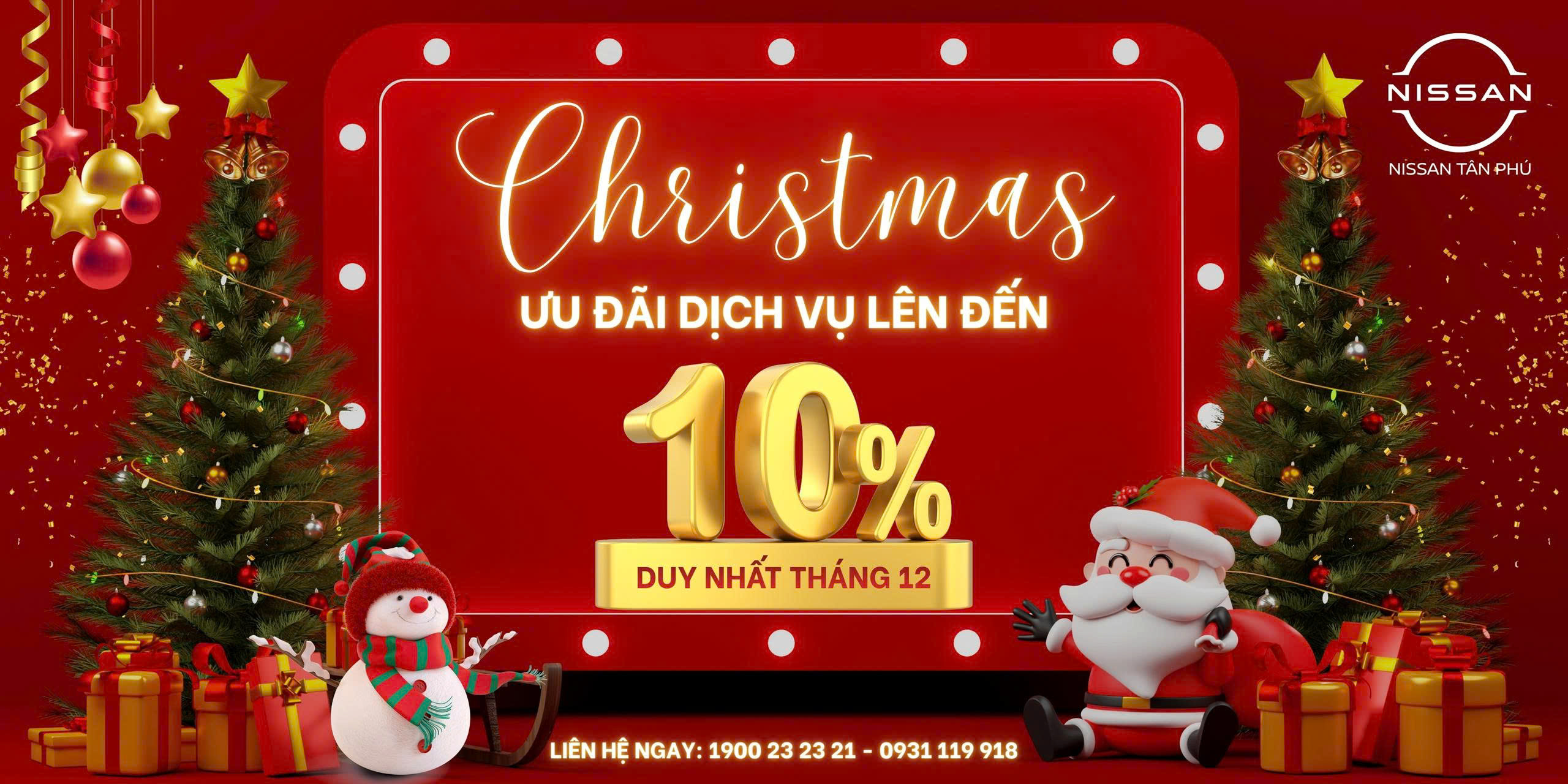 GIÁNG SINH RỘN RÀNG – ƯU ĐÃI DỊCH VỤ THÁNG 12 TẠI NISSAN TÂN PHÚ 
