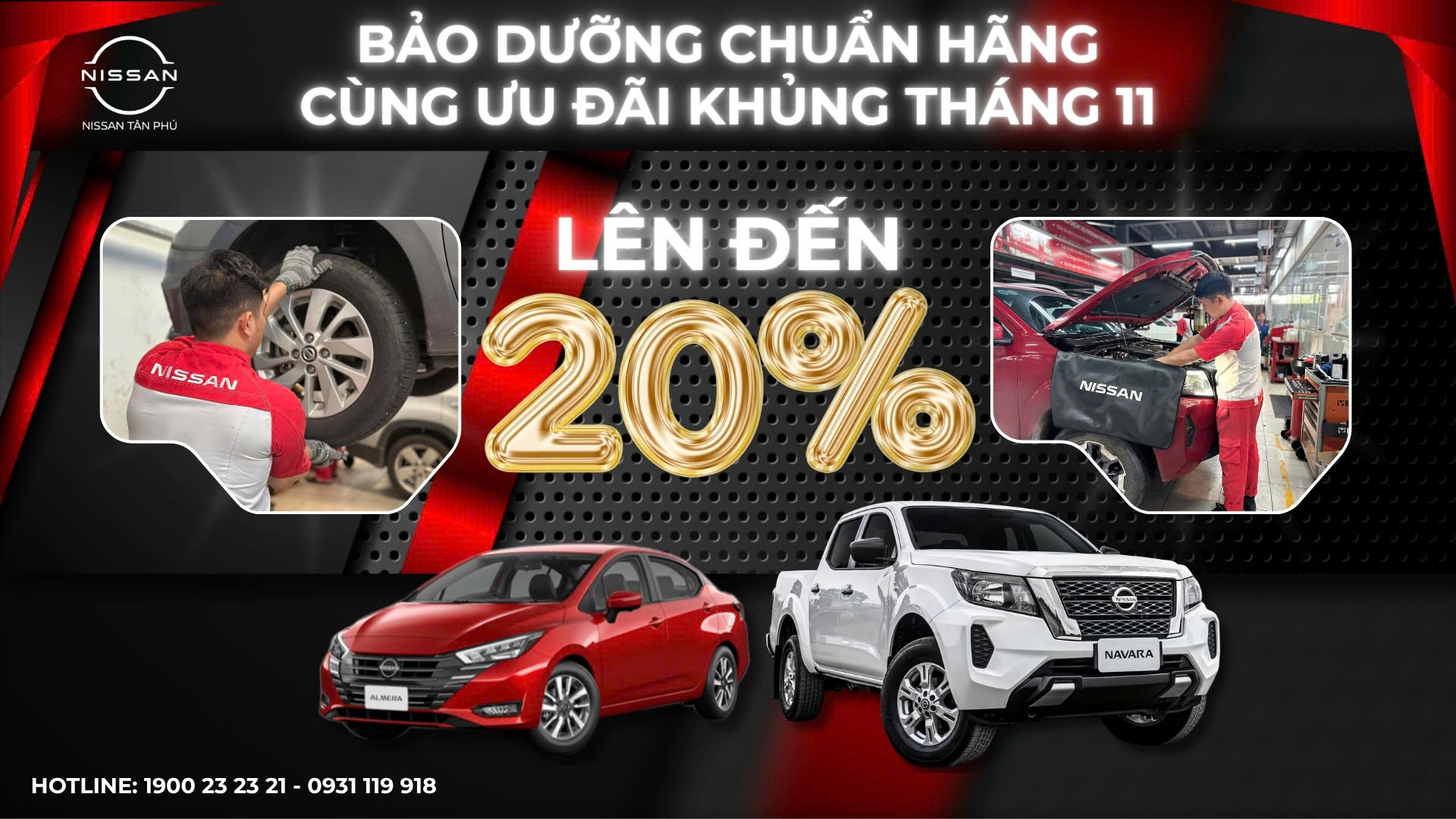 Ưu Đãi Dịch Vụ Tháng 11 | Nissan Tân Phú – Bảo Dưỡng Chính Hãng, Tiết Kiệm Tối Đa