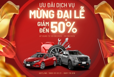 Khuyến mãi dịch vụ Nissan Tân Phú Tháng 9 – Giảm đến 50%